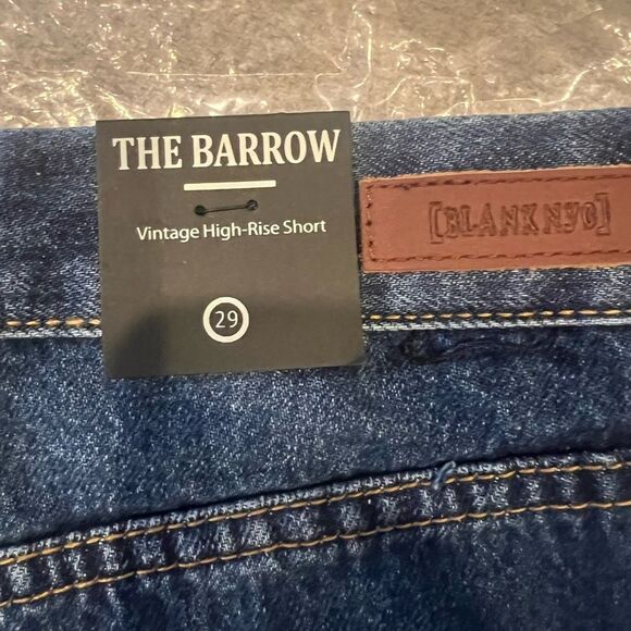 NWT Blank NYC The Barrow Vintage high rise distressed denim shorts size 29 - Picture 9 of 11